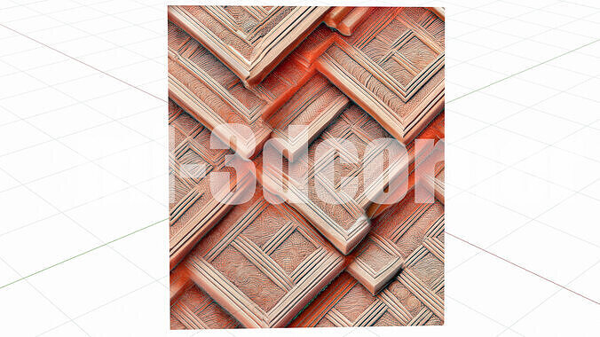 19 Seamless International Roof Tile PBR Textures 4k 3D model 4