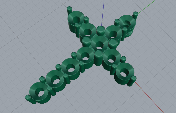 Cross in stile graff N012928 3D print model_2