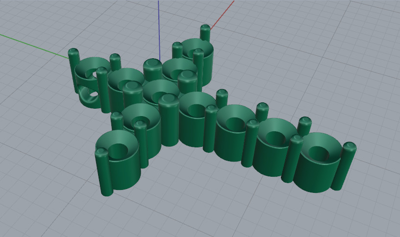 Cross in stile graff N012928 3D print model_5