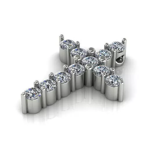 Cross in stile graff N012928 3D print model_0