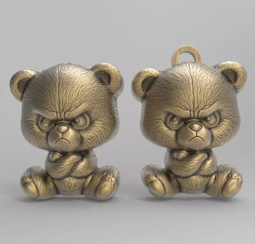 Angry Bear 3D Model - STL File for 3D Printing 3D print model_0
