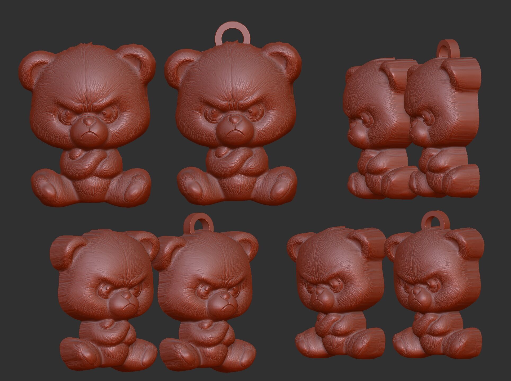 Angry Bear 3D Model - STL File for 3D Printing 3D print model_4