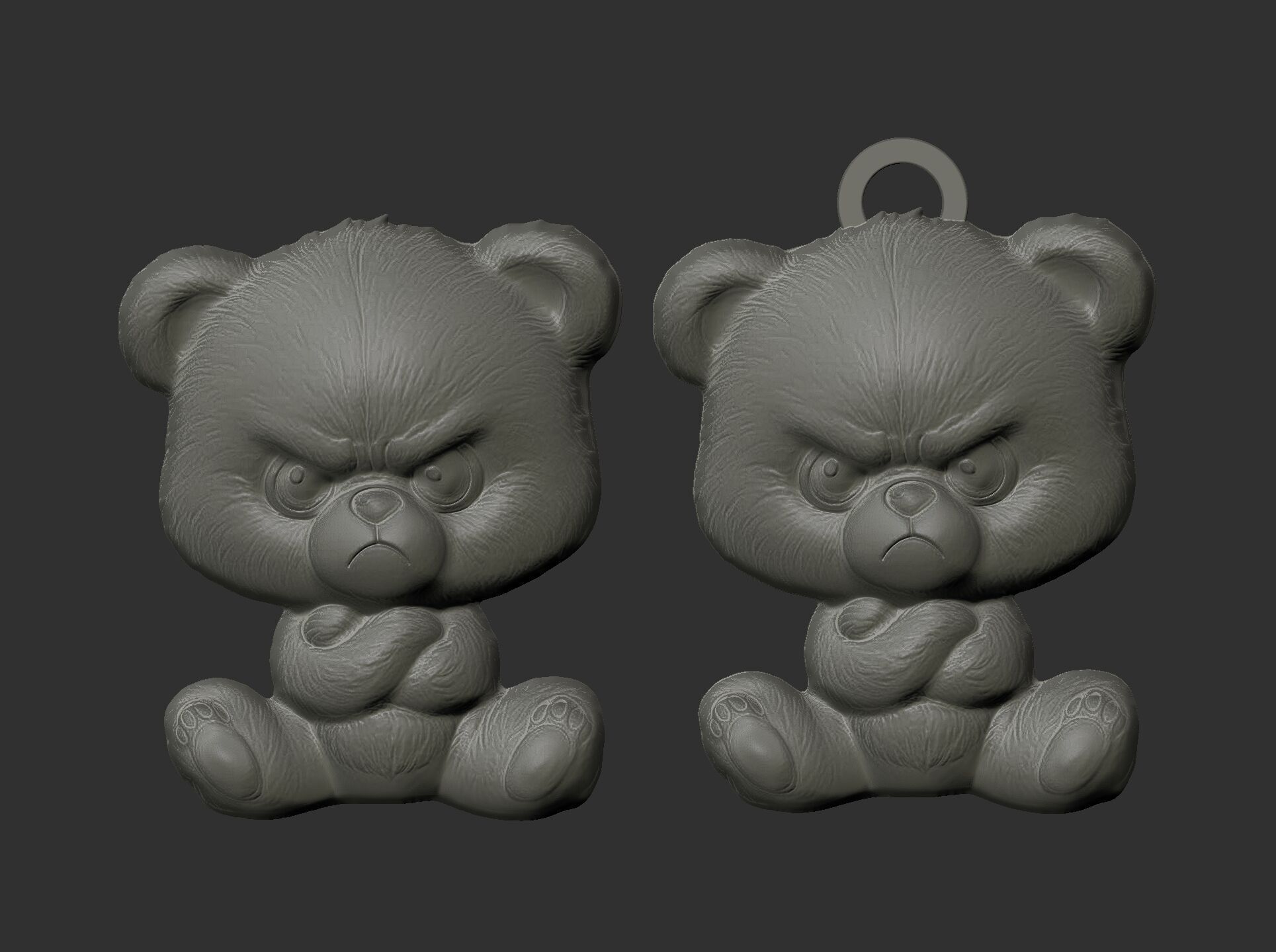 Angry Bear 3D Model - STL File for 3D Printing 3D print model_6