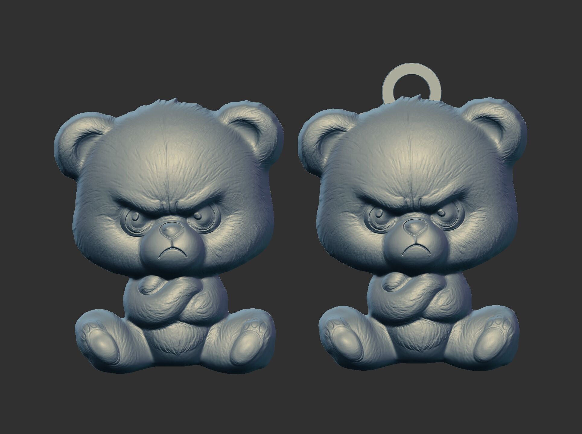 Angry Bear 3D Model - STL File for 3D Printing 3D print model_7