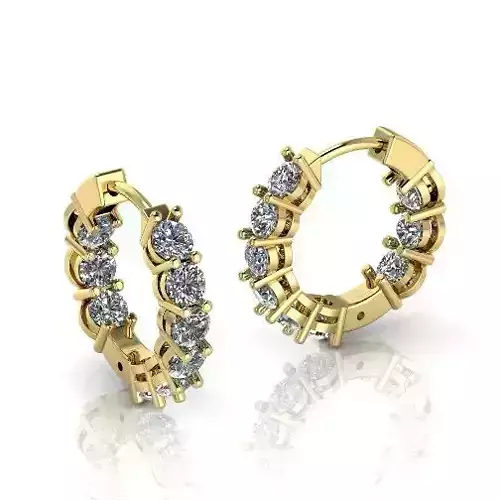 Earrings round-congo N012915