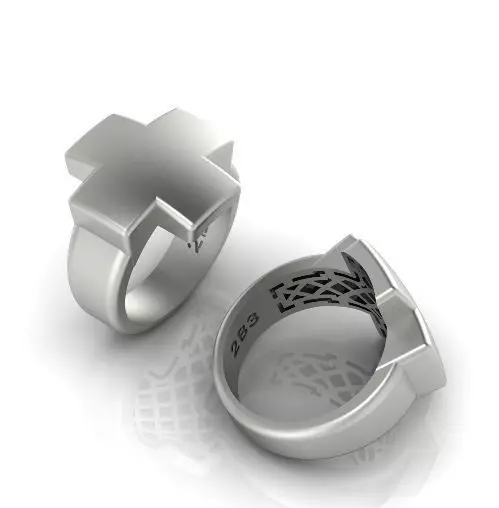 Cross ring N012903 3D print model_0