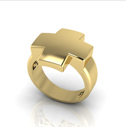 Cross ring N012903 3D print model_1