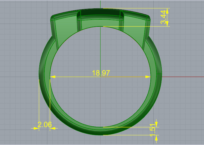 Cross ring N012903 3D print model_6