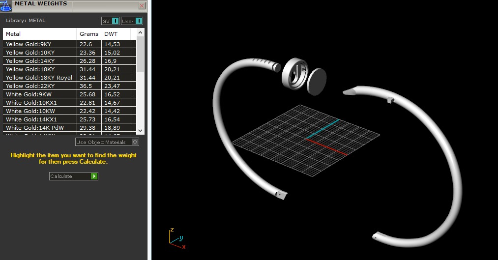 Bracelet nail without stones size 18 N012902 3D print model_11