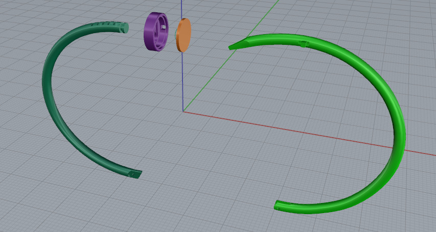 Bracelet nail without stones size 18 N012902 3D print model_3