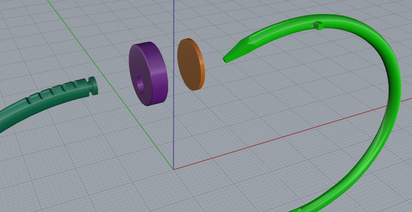 Bracelet nail without stones size 18 N012902 3D print model_6