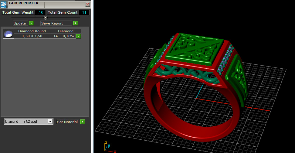 Mens ring with patterns N012893 3D print model_10