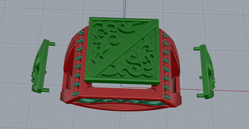 Mens ring with patterns N012893 3D print model_5