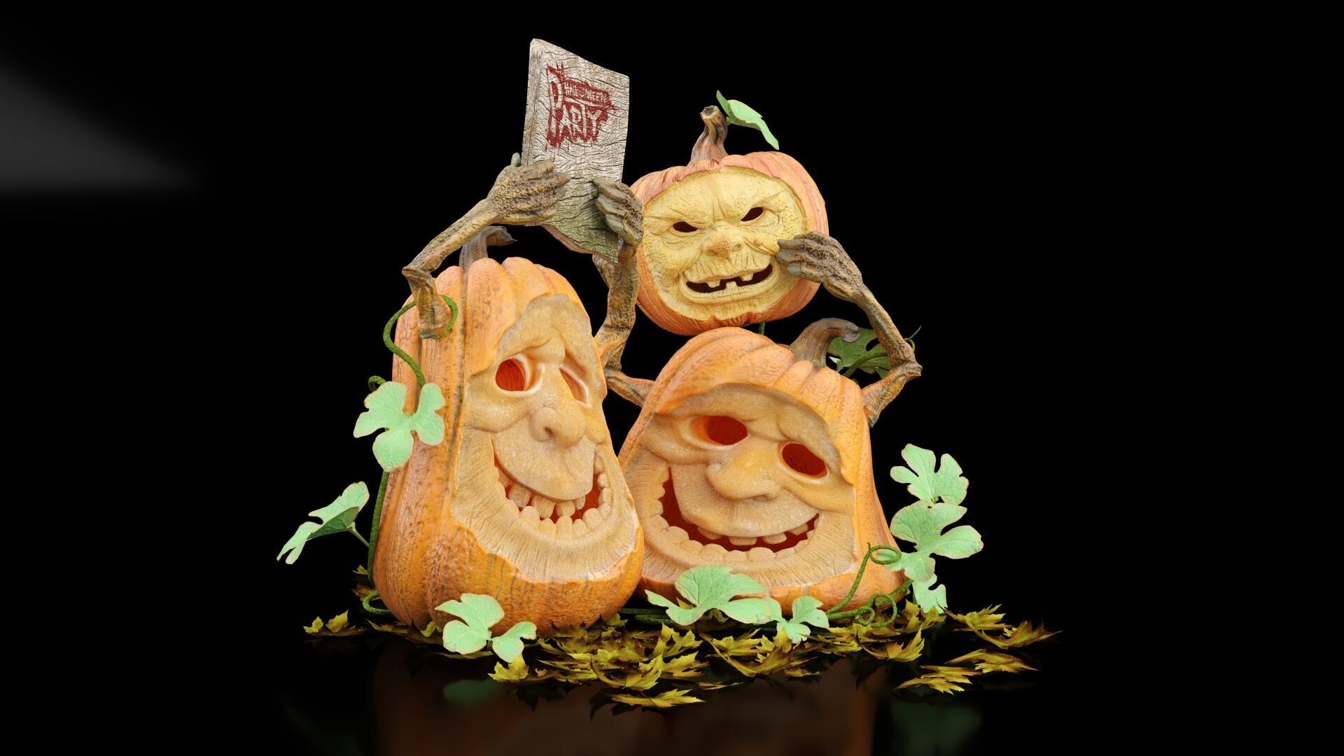 Halloween Party 3D model_1