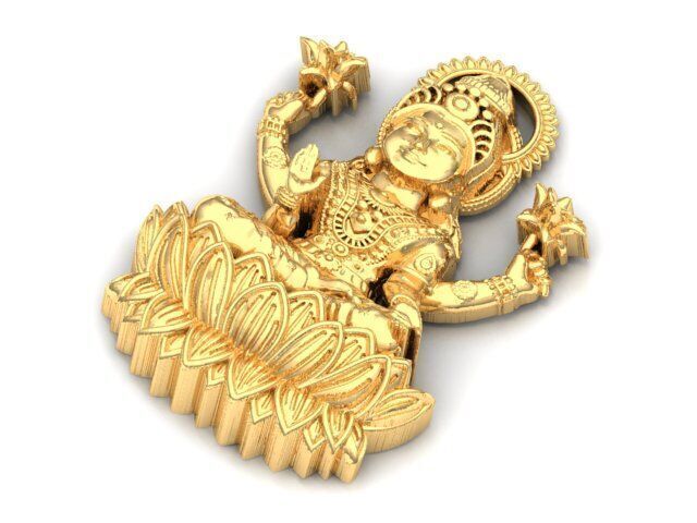 Laxmi ji pendant Free 3D print model_1
