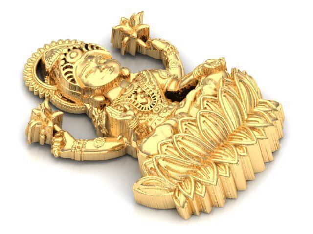 Laxmi ji pendant Free 3D print model_2