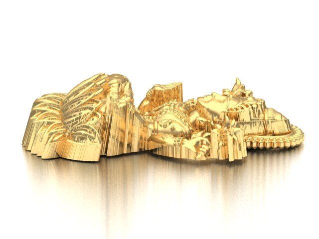 Laxmi ji pendant Free 3D print model_3