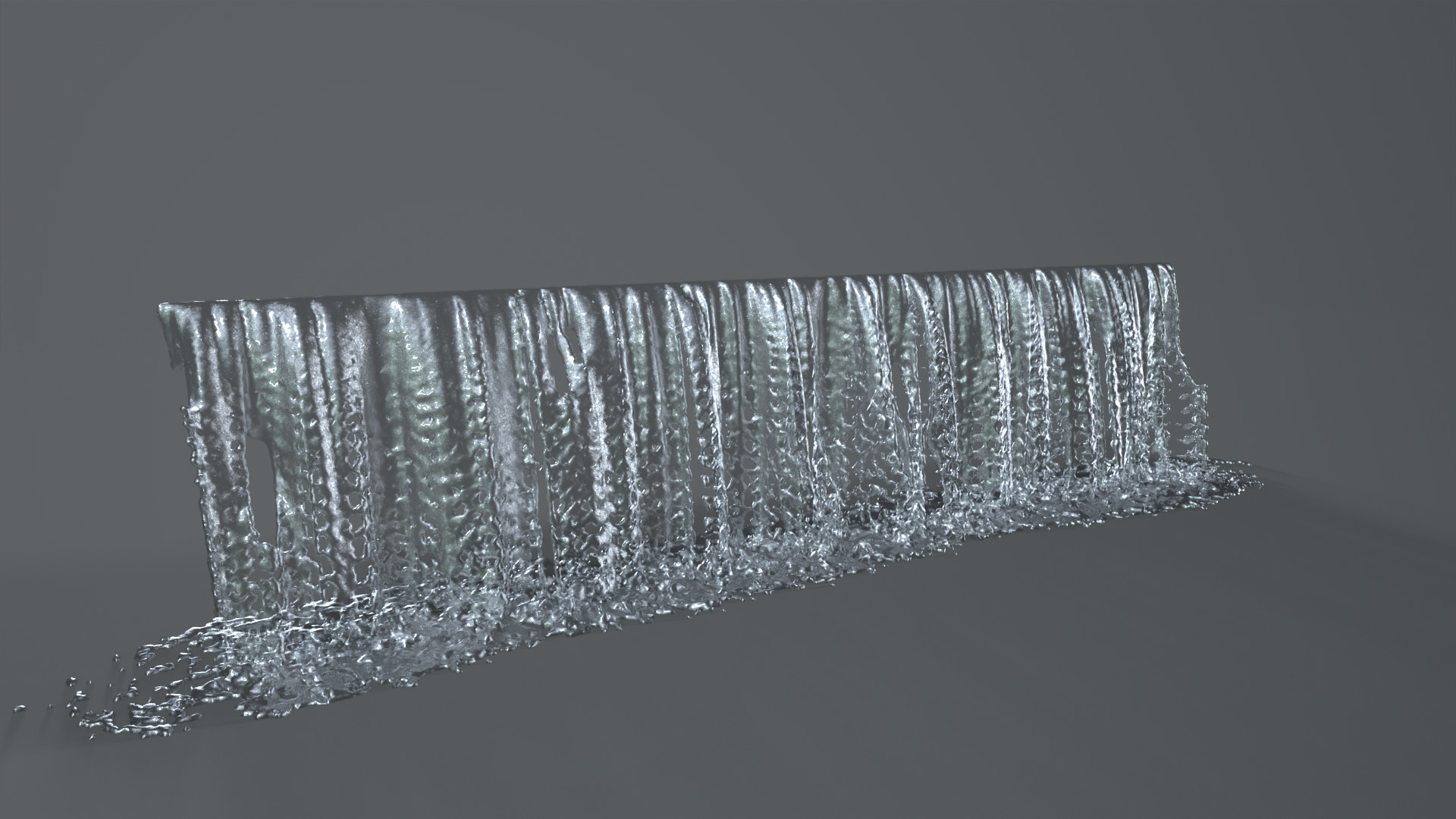 Animated Waterfall   350cm W - 80cm H  3D model_4