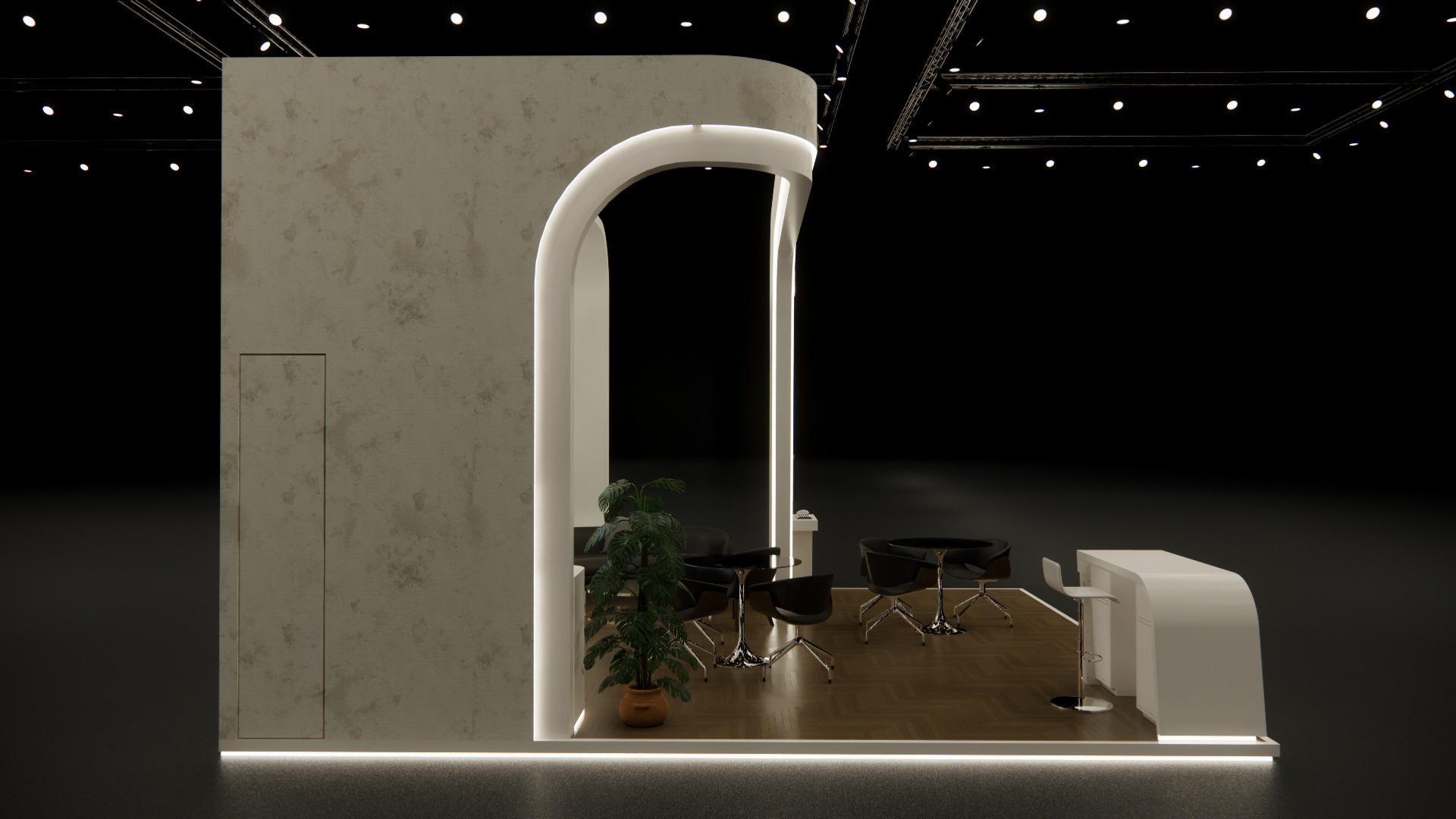 Exhibition booth design 6m x 6m 3D model 3D model_3