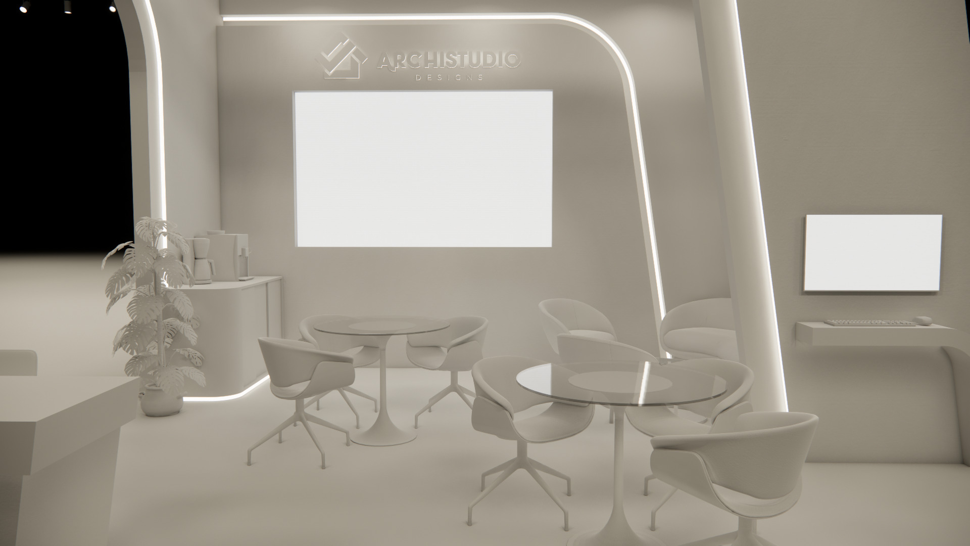 Exhibition booth design 6m x 6m 3D model 3D model_17