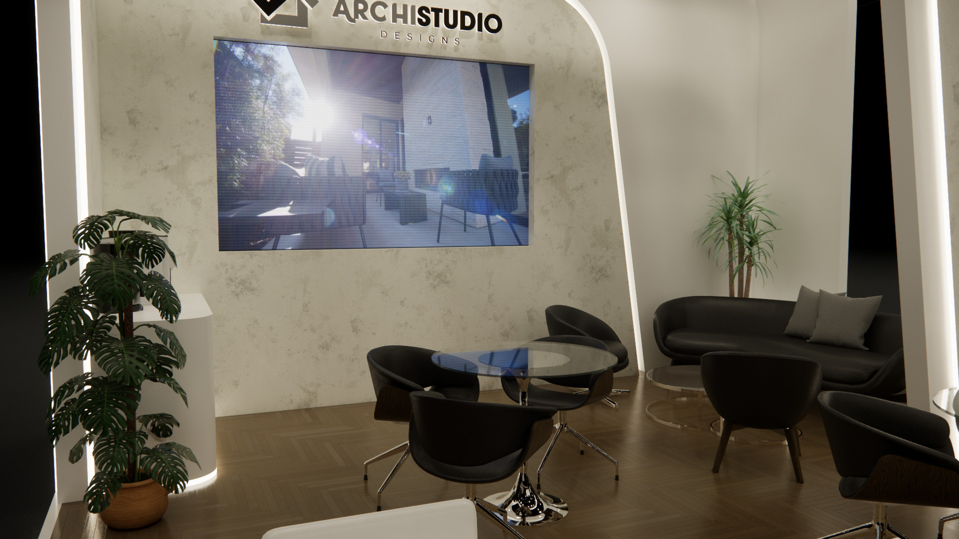 Exhibition booth design 6m x 6m 3D model 3D model_6