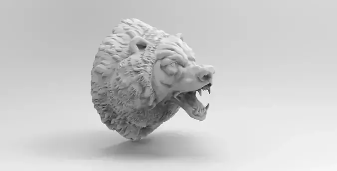 bear head wall sculpture