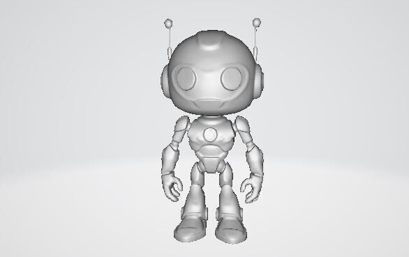 Animated 3D Robot Character Rigged for Games FBX OBJ Low-poly 3D model_5