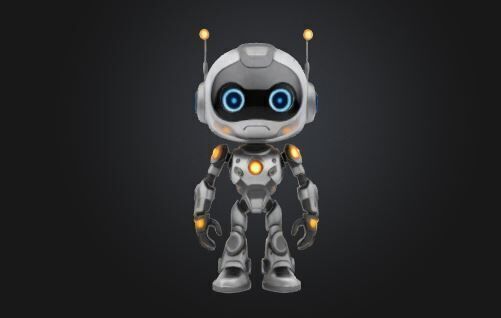 Animated 3D Robot Character Rigged for Games FBX OBJ Low-poly 3D model_2