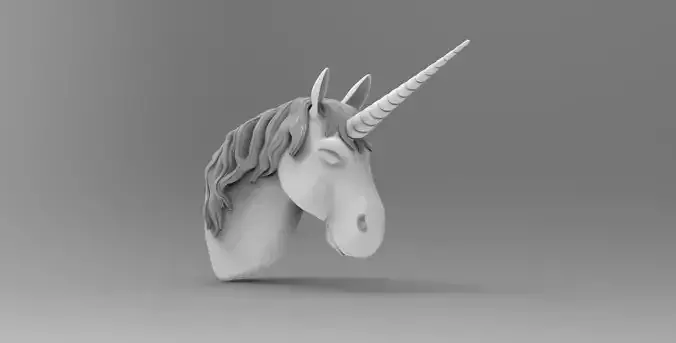 unicorn head wall sculpture