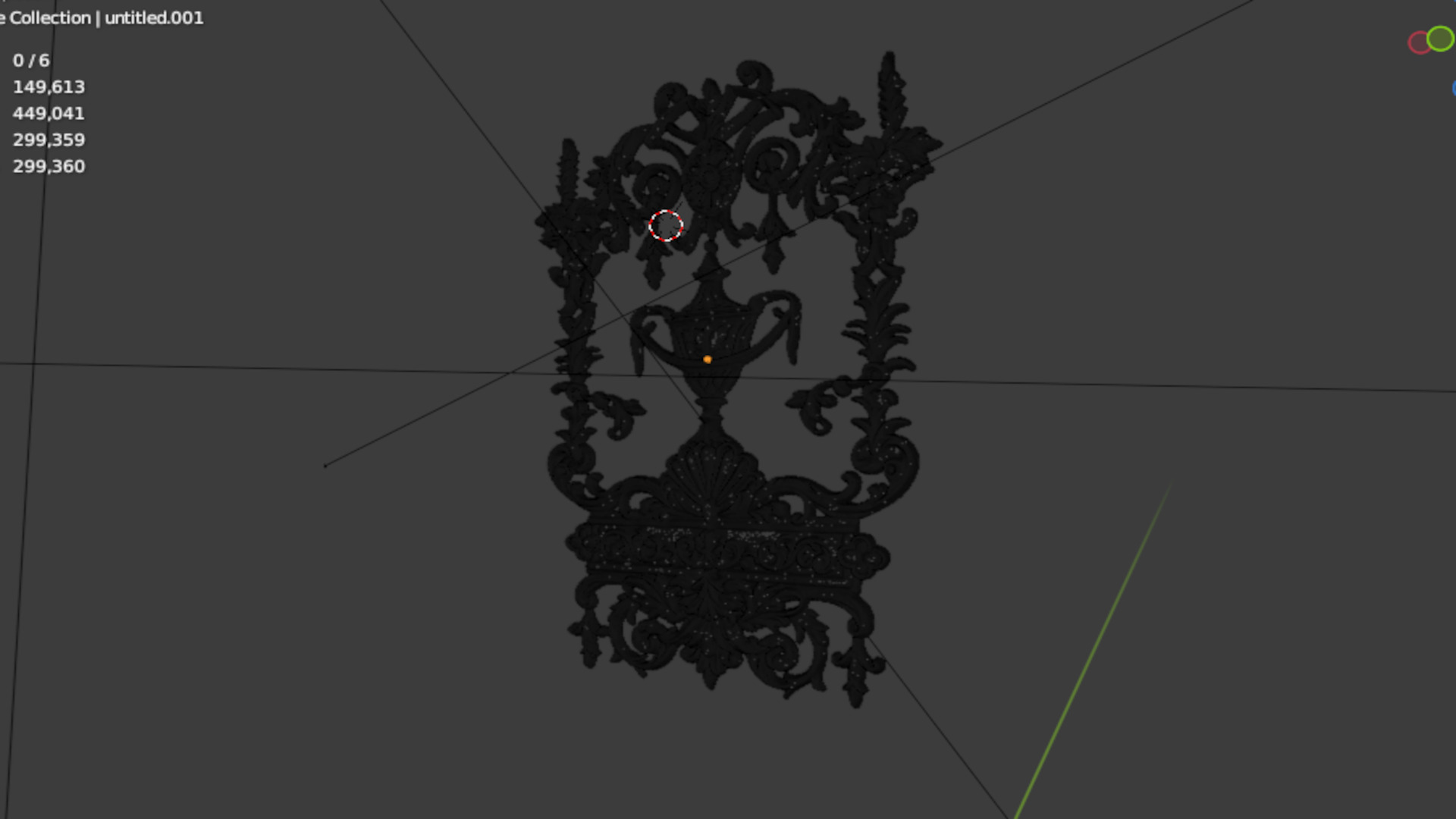 Classic decor ornament carved 66 3D model_6