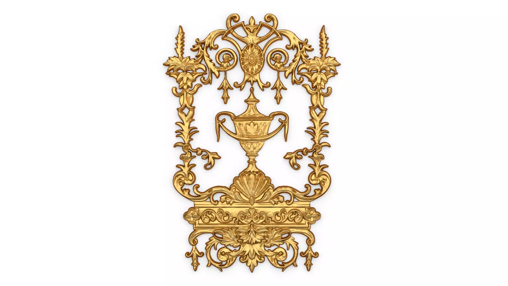 Classic decor ornament carved 66 3D model_0
