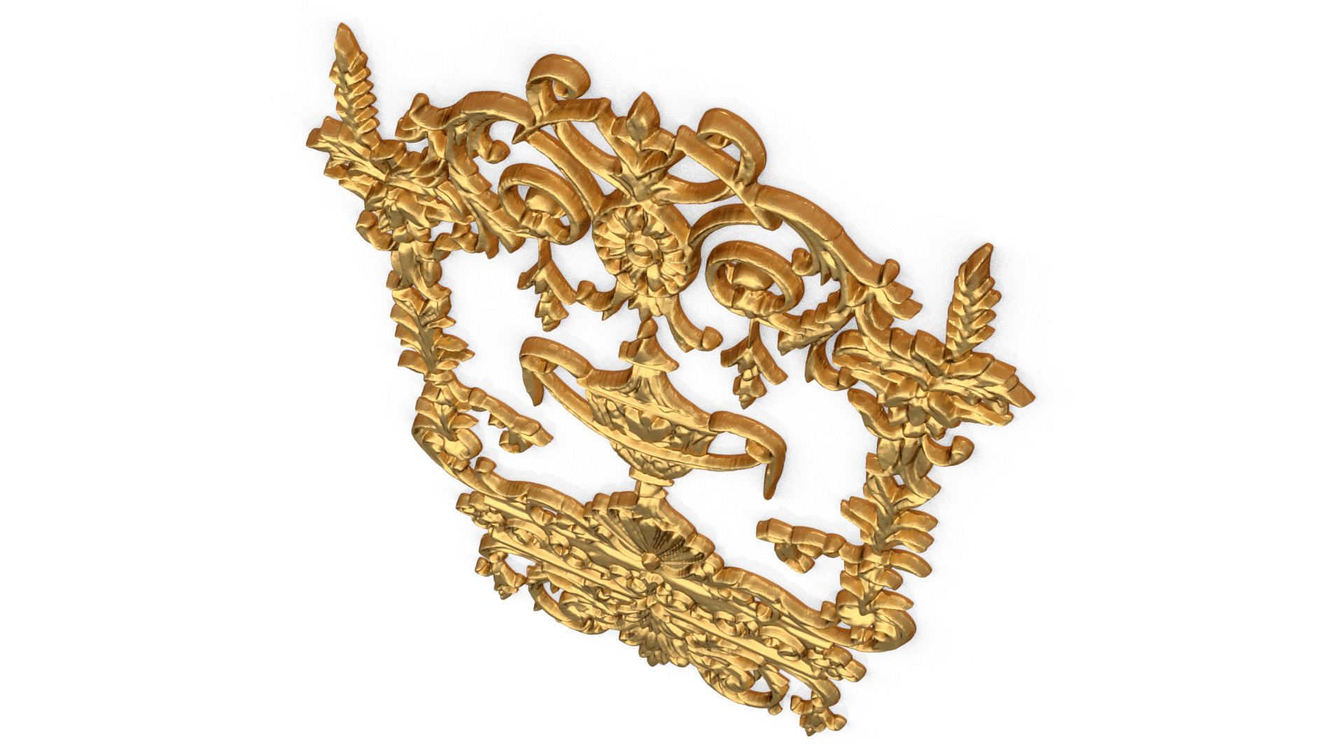 Classic decor ornament carved 66 3D model_3