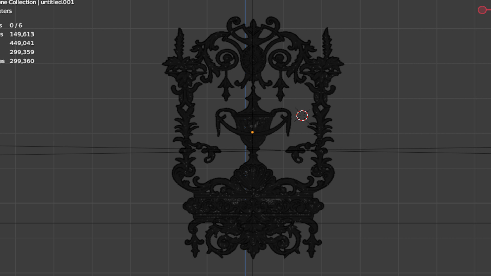 Classic decor ornament carved 66 3D model_5