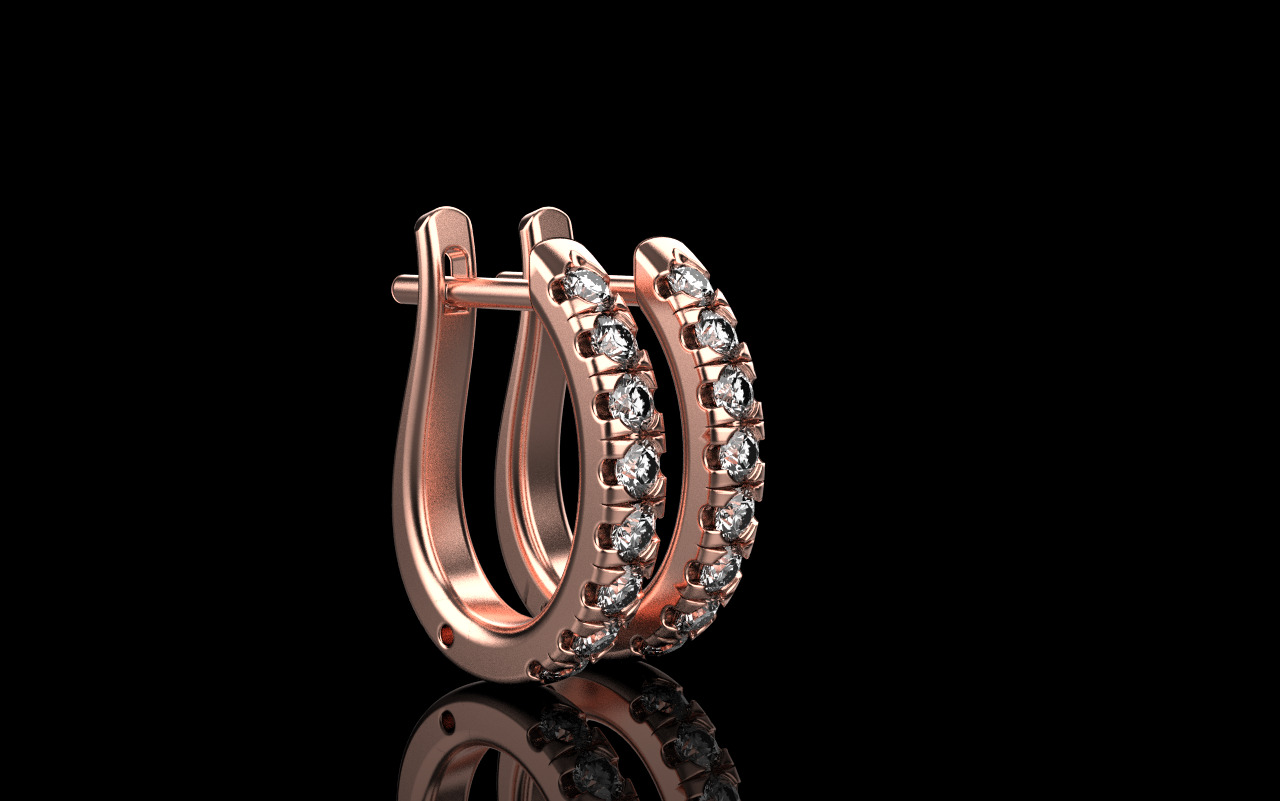 Simple nice earring model 786 3D print model_19