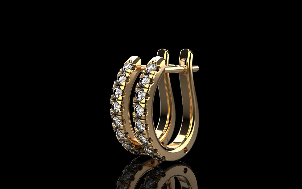 Simple nice earring model 786 3D print model_2