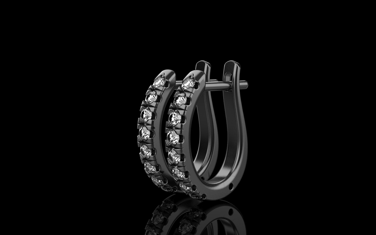 Simple nice earring model 786 3D print model_26