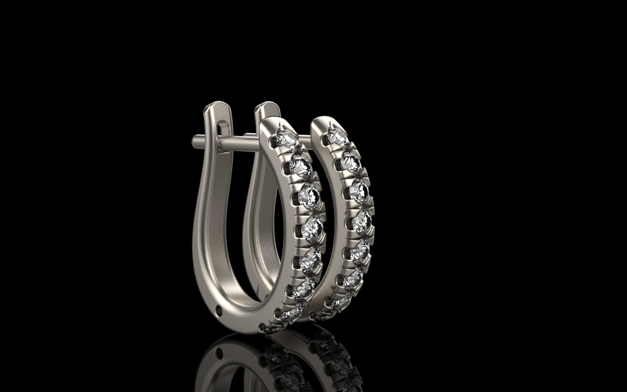 Simple nice earring model 786 3D print model_18