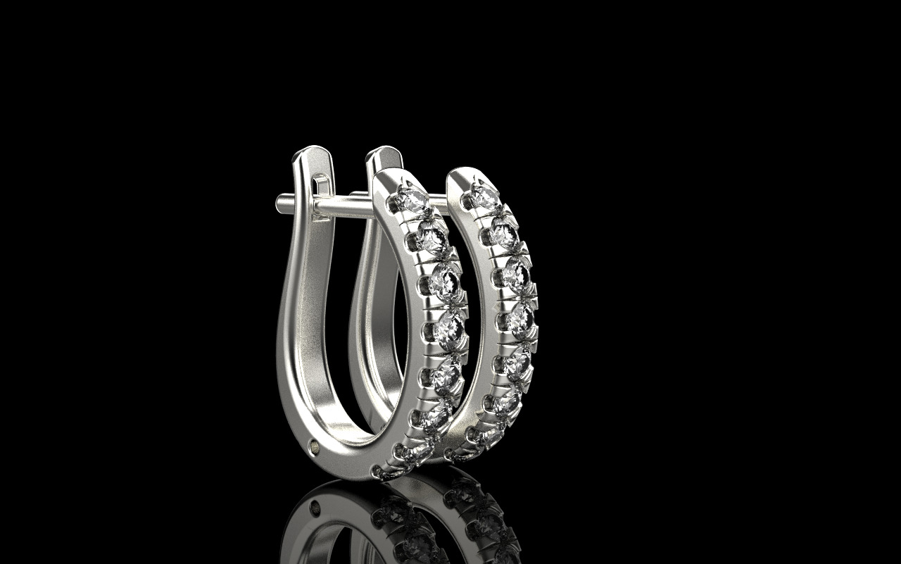 Simple nice earring model 786 3D print model_21