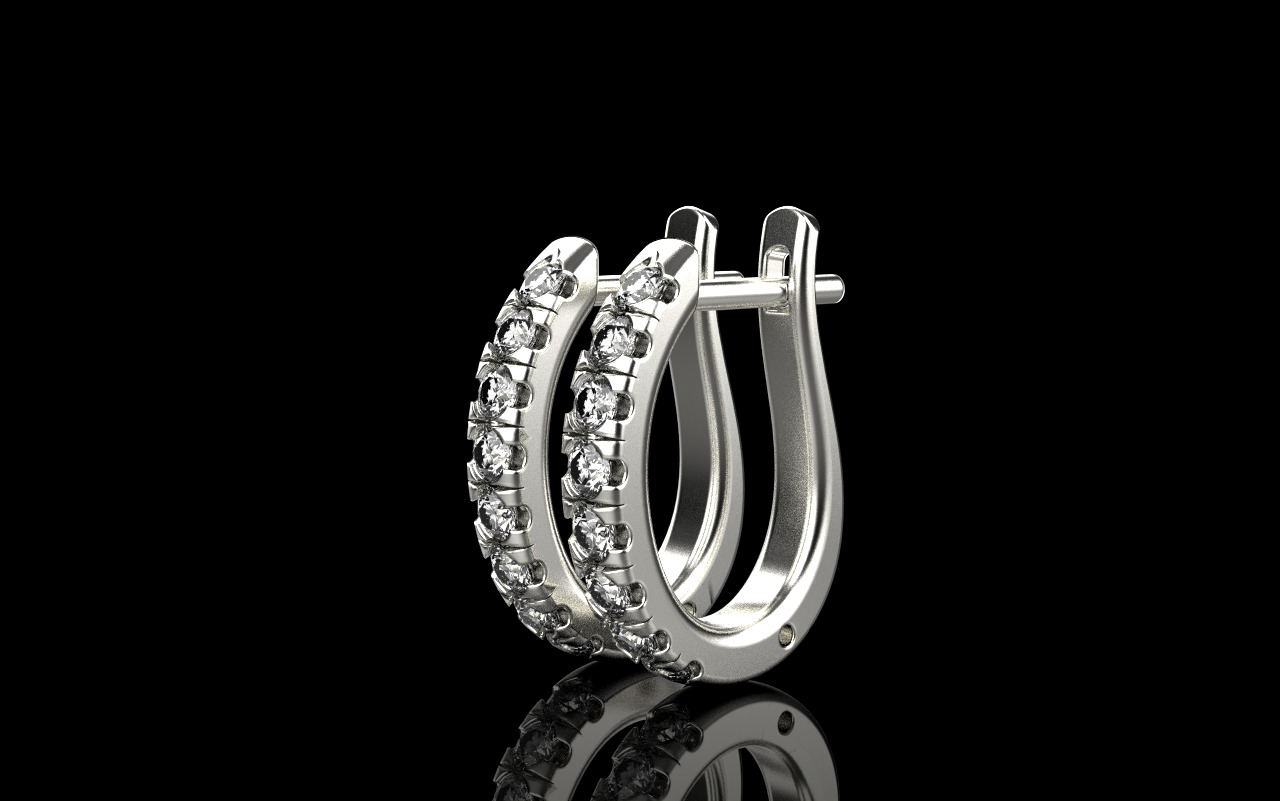 Simple nice earring model 786 3D print model_27