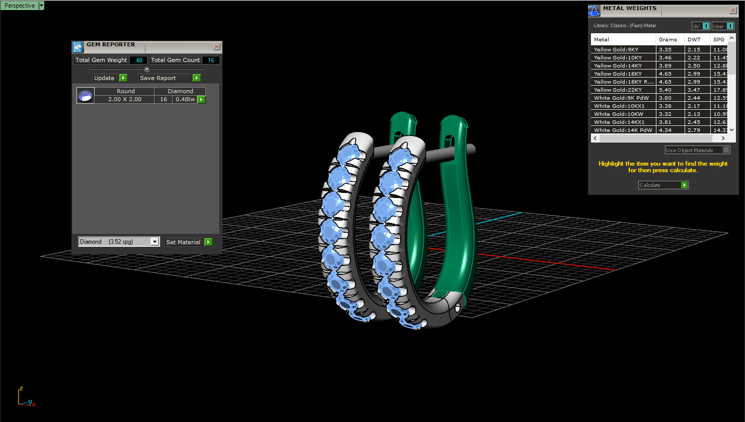 Simple nice earring model 786 3D print model_4