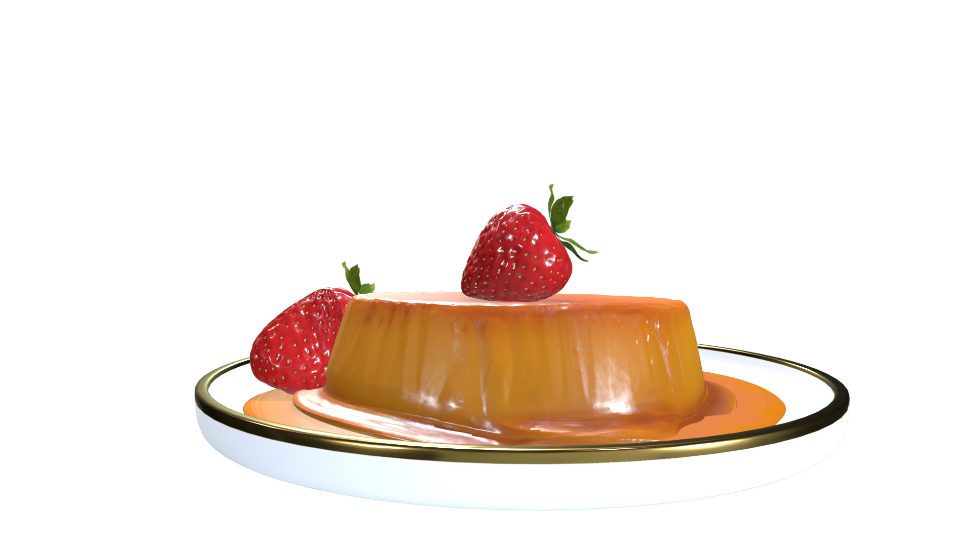 Caramel Pudding 3D Model 3D model_8