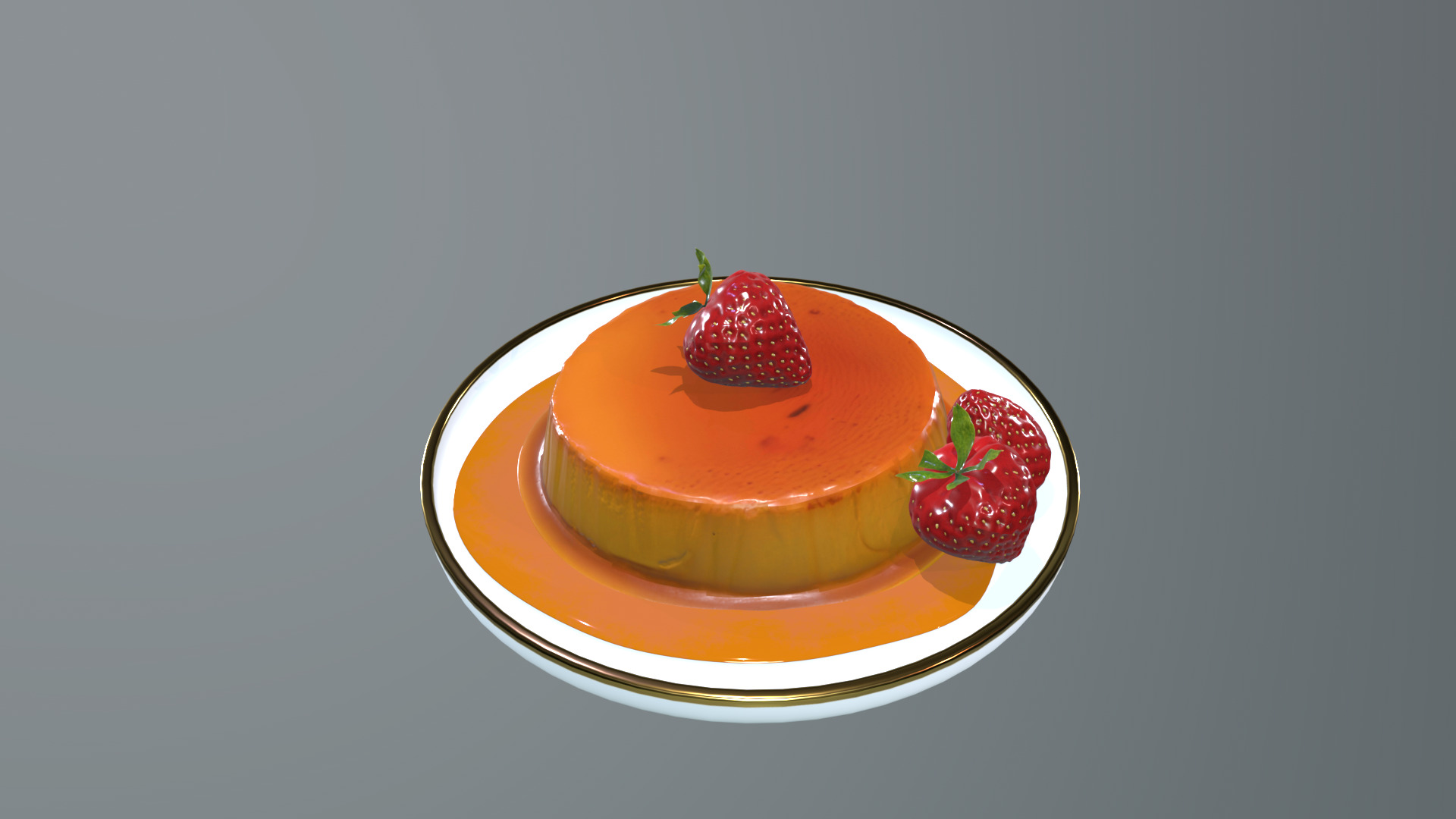 Caramel Pudding 3D Model 3D model_22