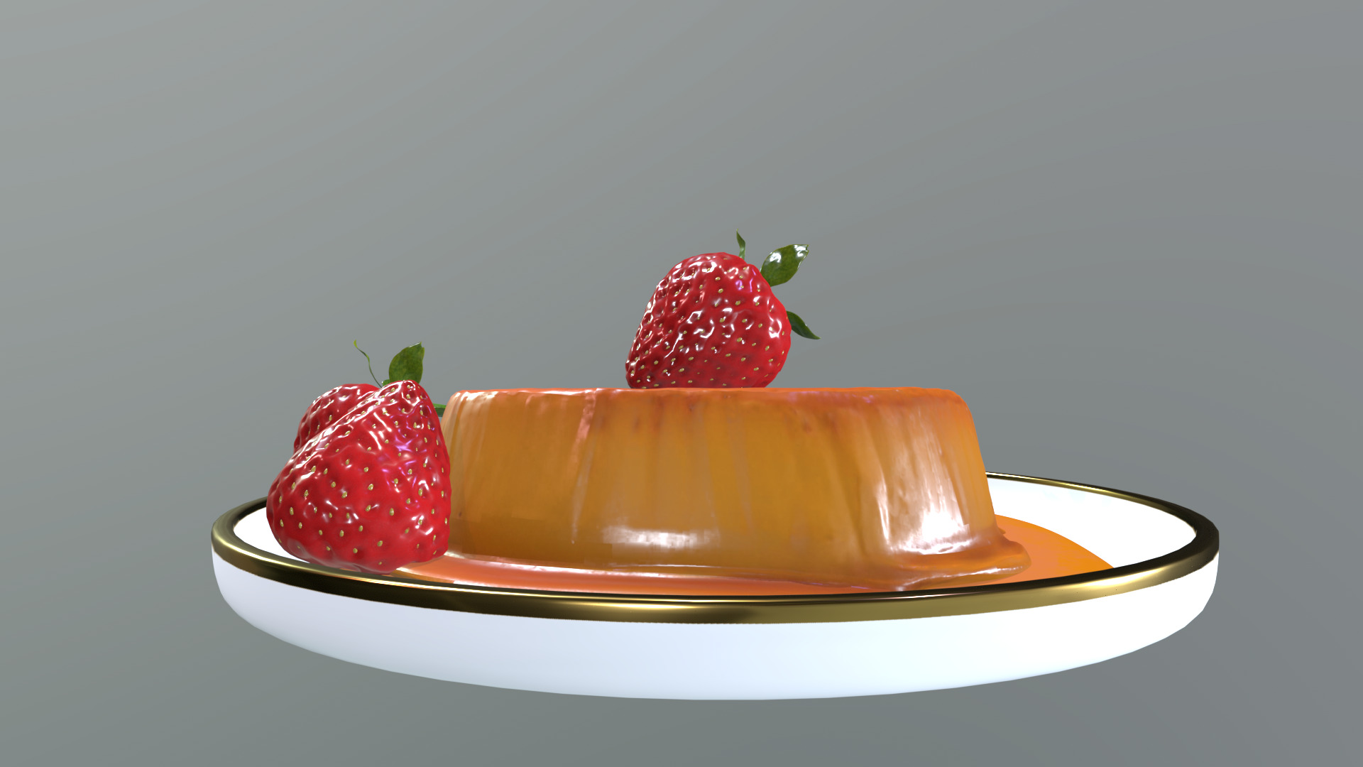 Caramel Pudding 3D Model 3D model_17