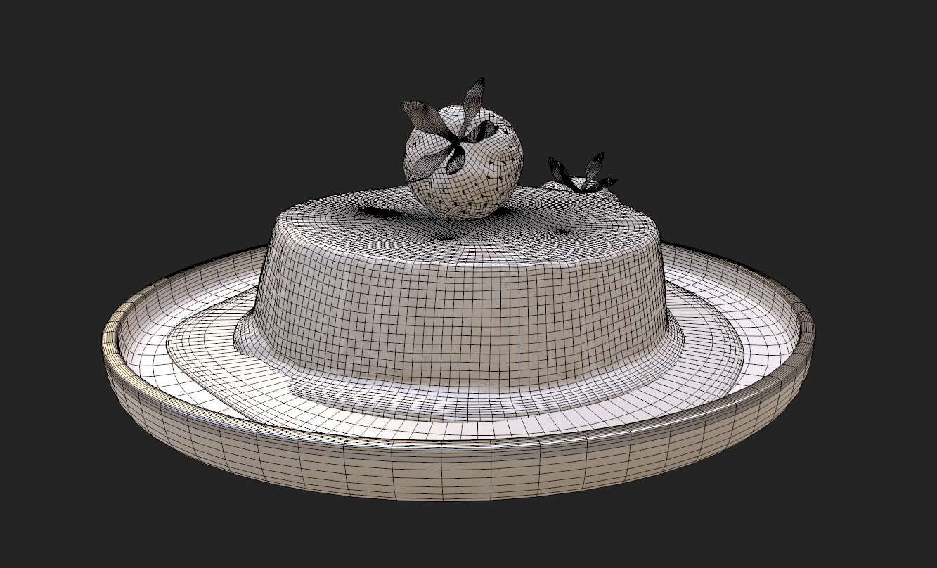 Caramel Pudding 3D Model 3D model_21