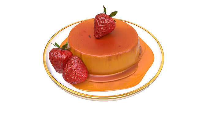 Caramel Pudding 3D Model 3D model 2