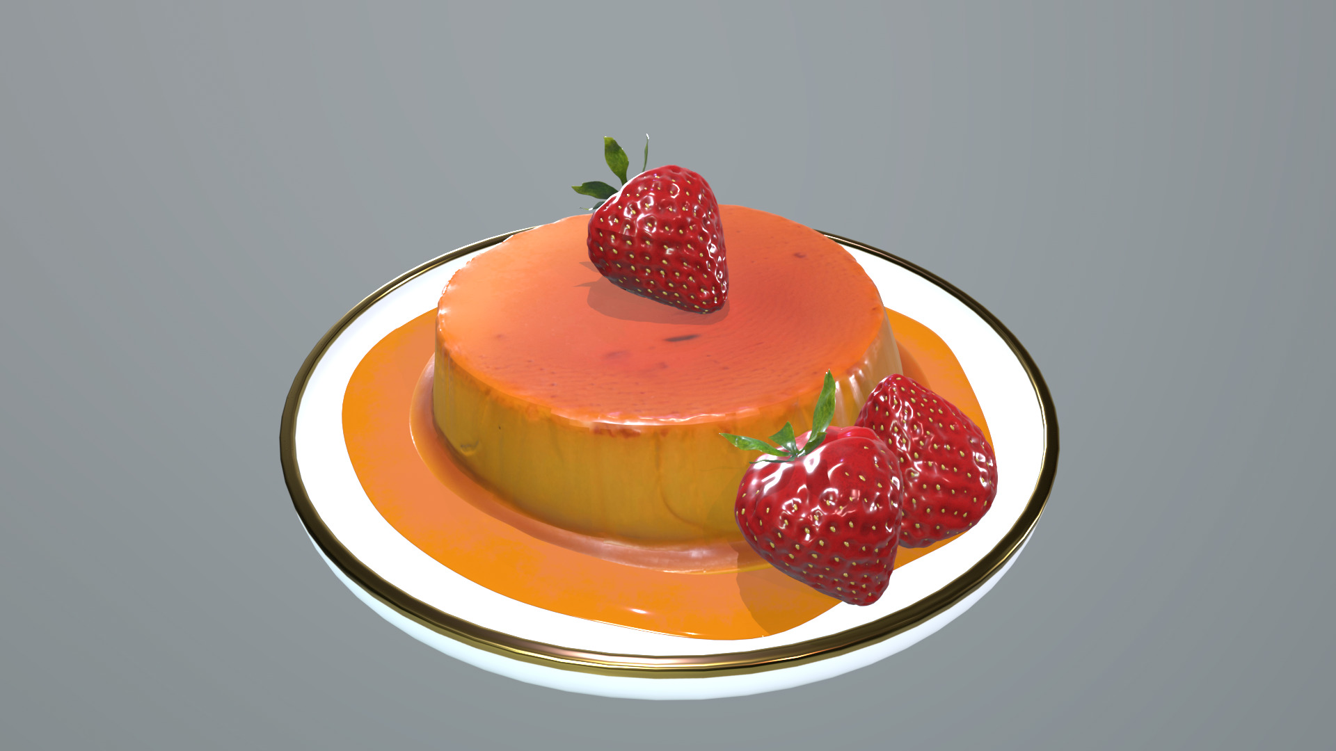 Caramel Pudding 3D Model 3D model_14