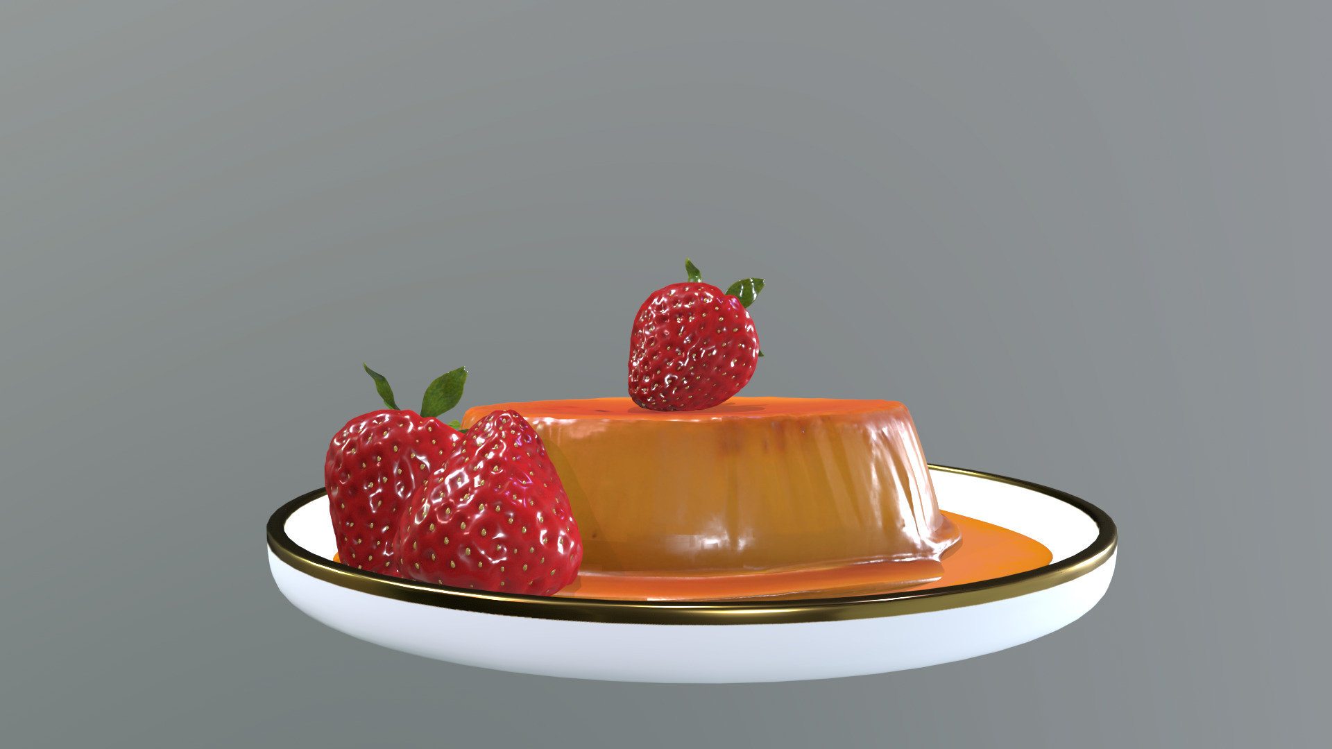 Caramel Pudding 3D Model 3D model_18
