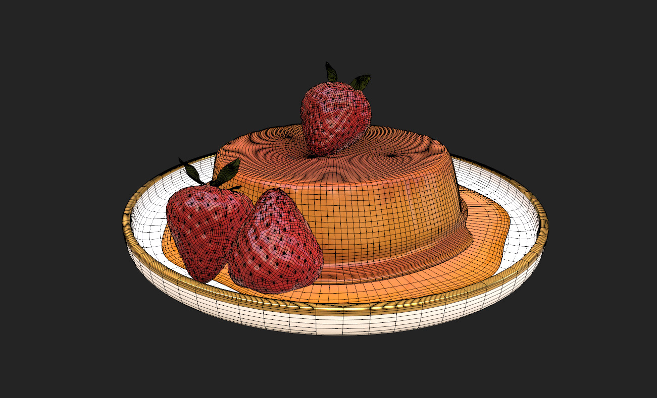 Caramel Pudding 3D Model 3D model_16