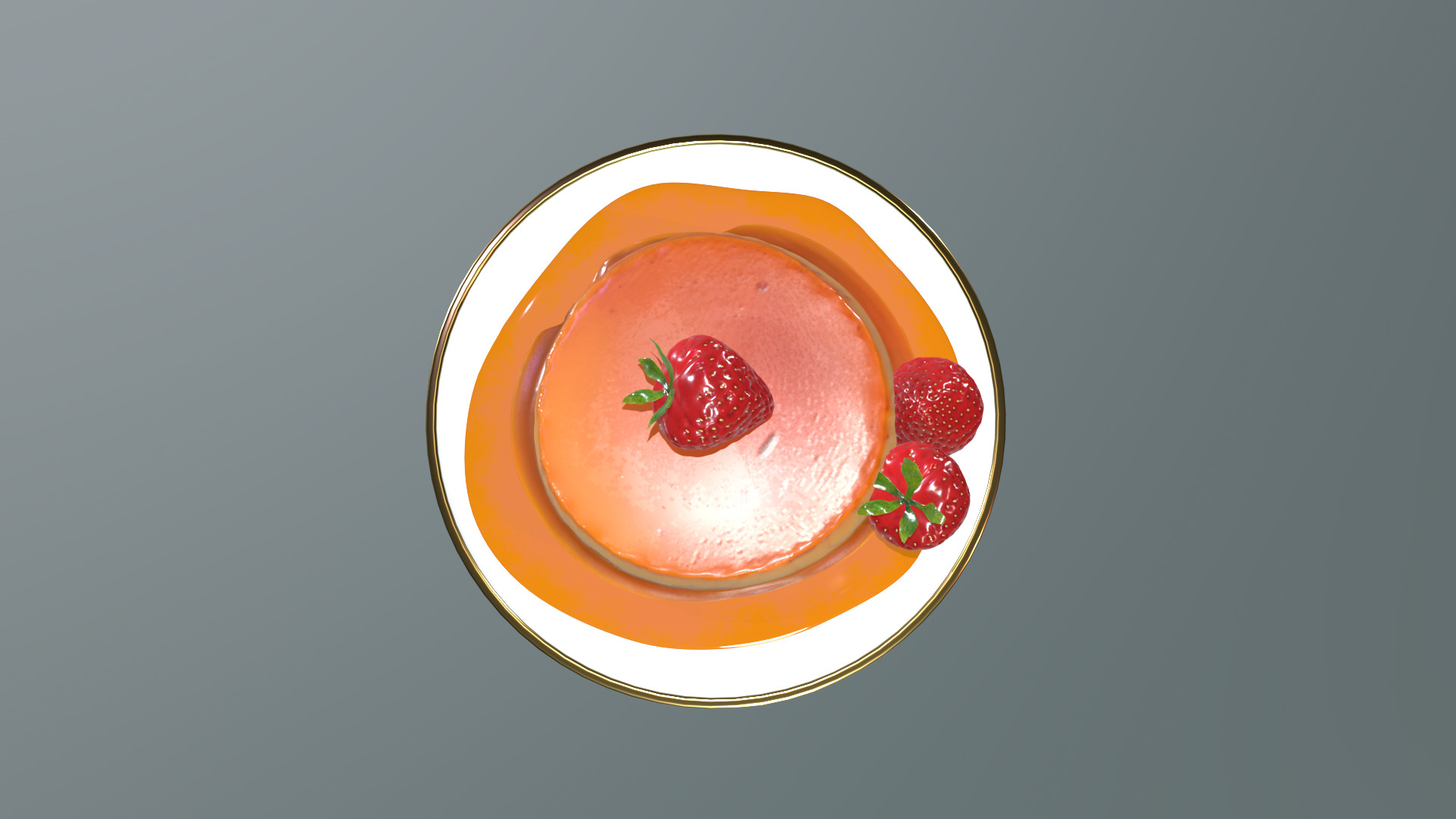 Caramel Pudding 3D Model 3D model_10