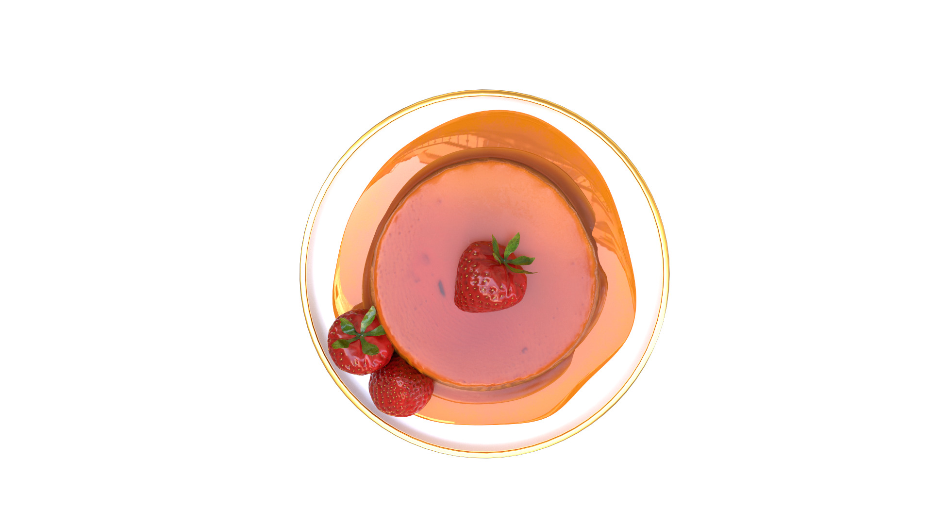 Caramel Pudding 3D Model 3D model_4